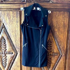 Forever 21 Black Zippered Mini Dress